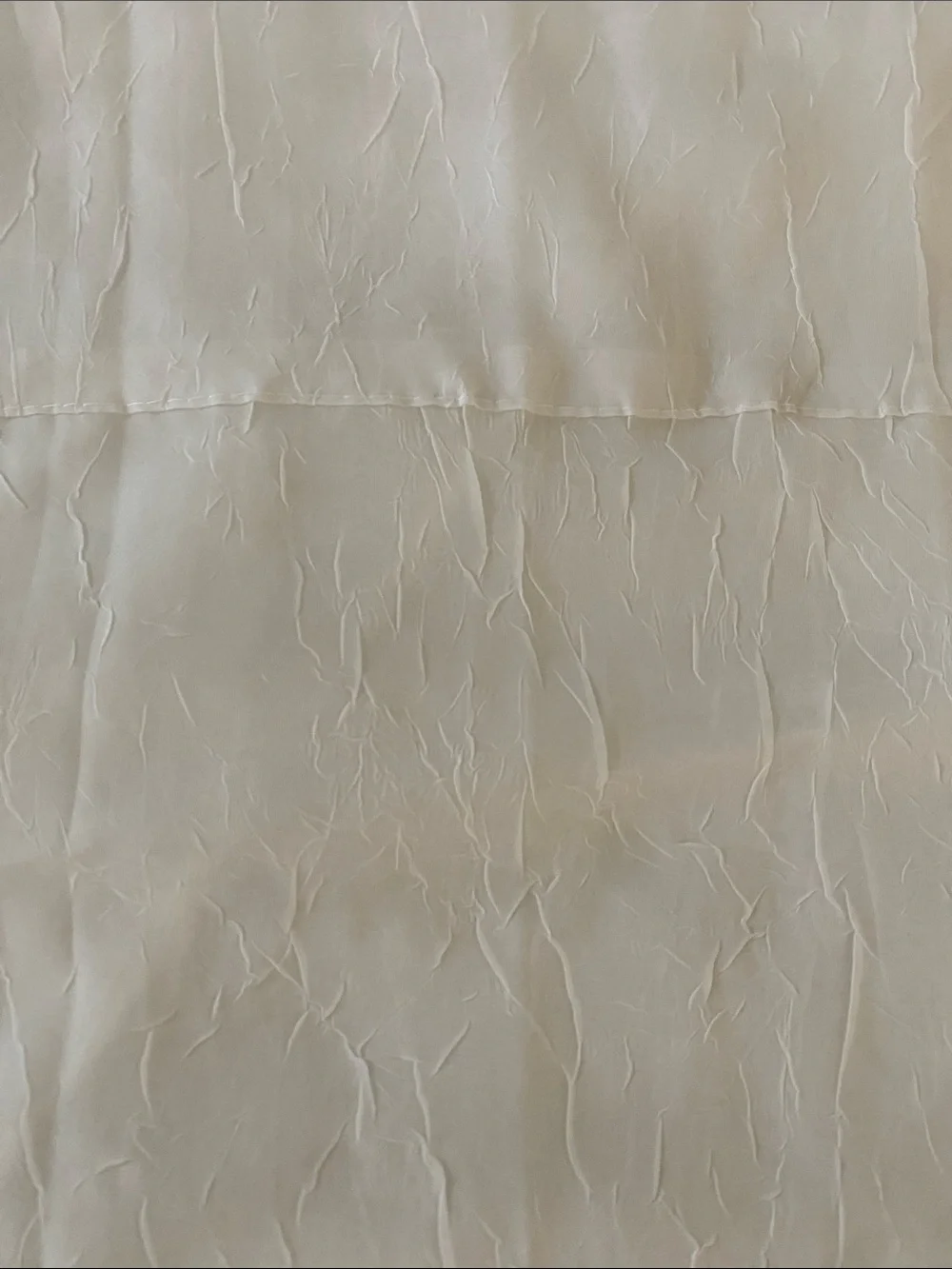 White Sheer Wrinkled Textured Style Curtains Panel Set of 2 51x84